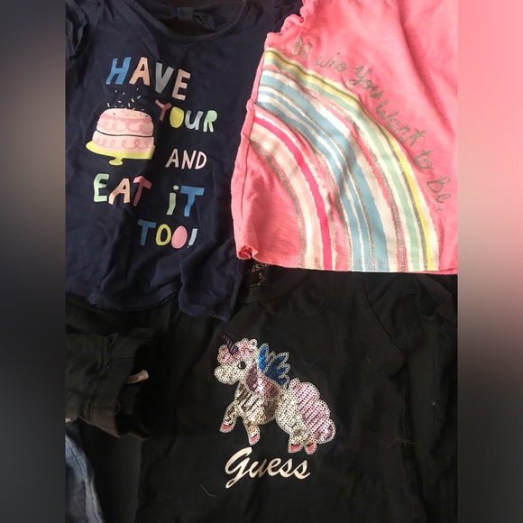 19 Pc Girls Size 4/5 Summer Lot  Tshirts/shorts/skort.. Guess, Trolls, Unicorns. - Picture 7 of 7